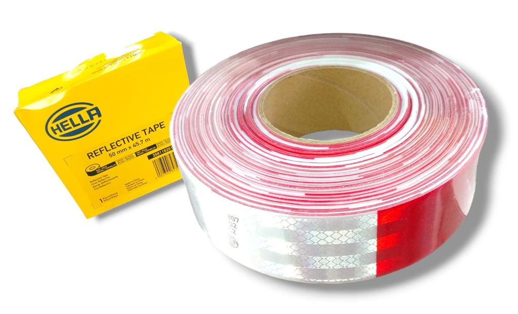CINTA REFLECTIVA COLOR ROJO-BLANCO DOT-C2 HELLA