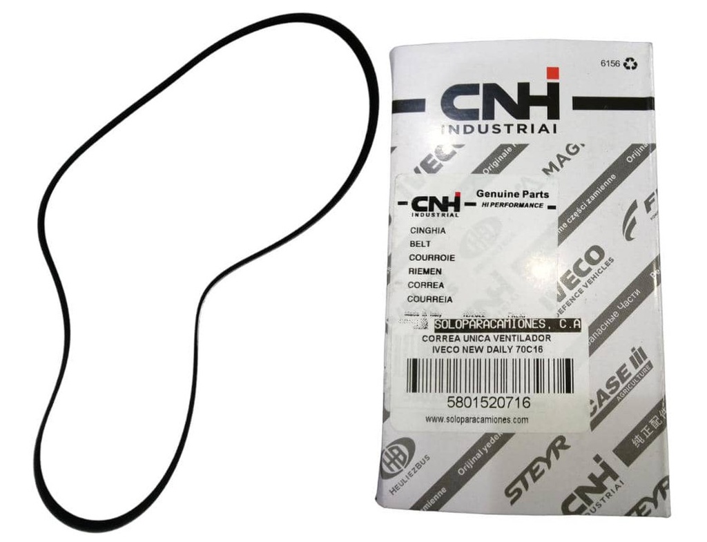 CORREA UNICA VENTILADOR 6PK1758 IVECO NEW DAILY 70C16