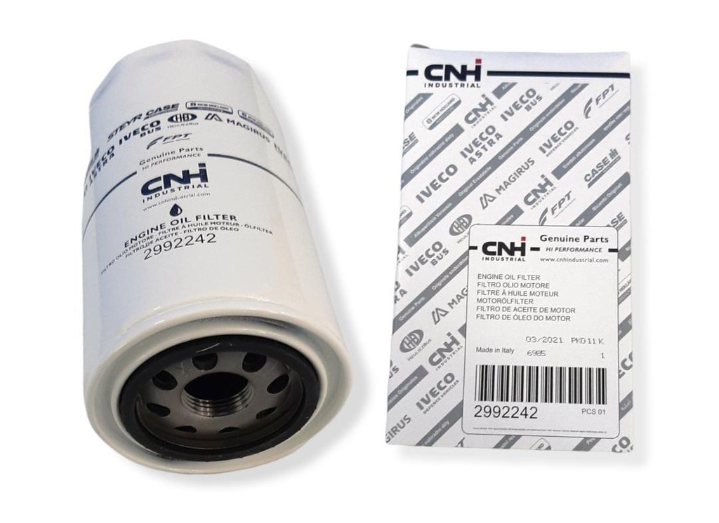 FILTRO DE ACEITE MOTOR IVECO TECTOR / CASE / NEW HOLLAND / VERTIS