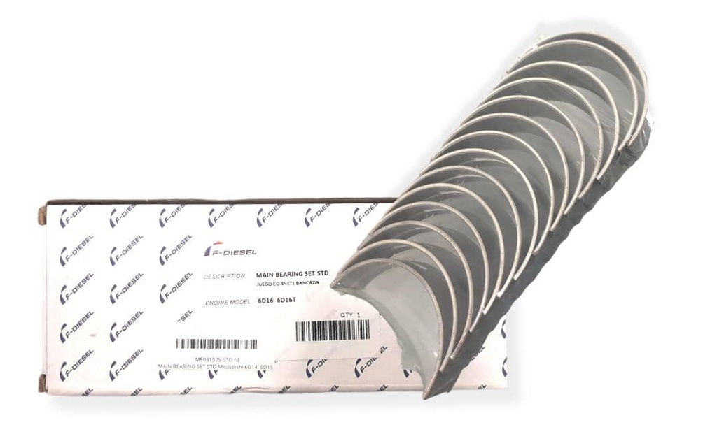 JGO. CONCHAS DE BANCADA CORTA STD 6DC16 MITSUBISHI FK-617 (Largo 79,955mm)