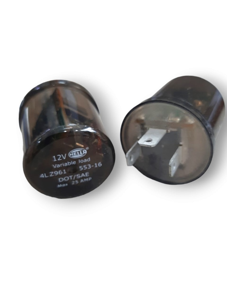 RELE FLASHER LUZ INTERMITENTE 3 TERMINALES 12 Voltios 25 Amps.