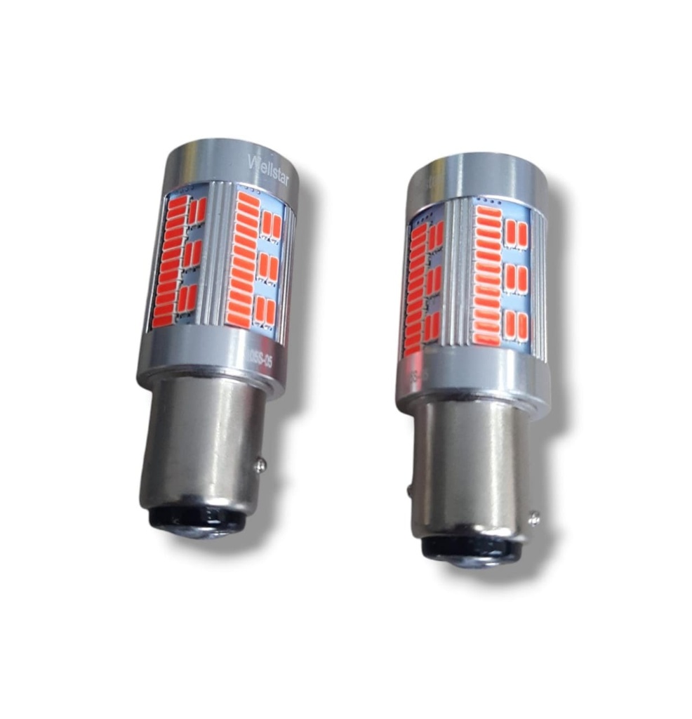 PAR BOMBILLO DOS CONTACTO GRANDE LED 1157 ROJO