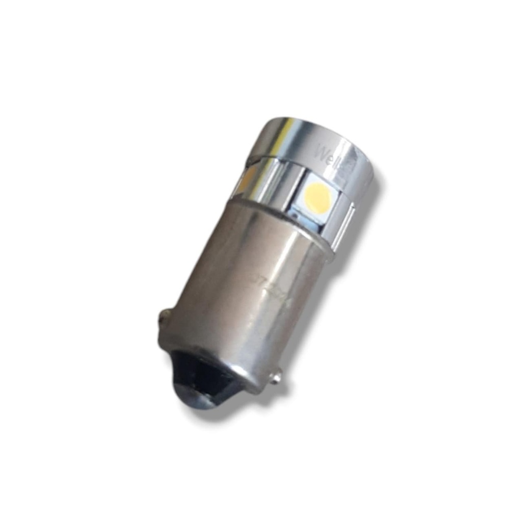 BOMBILLO UN CONTACTO TIPO BALA LED BA9 BLANCO