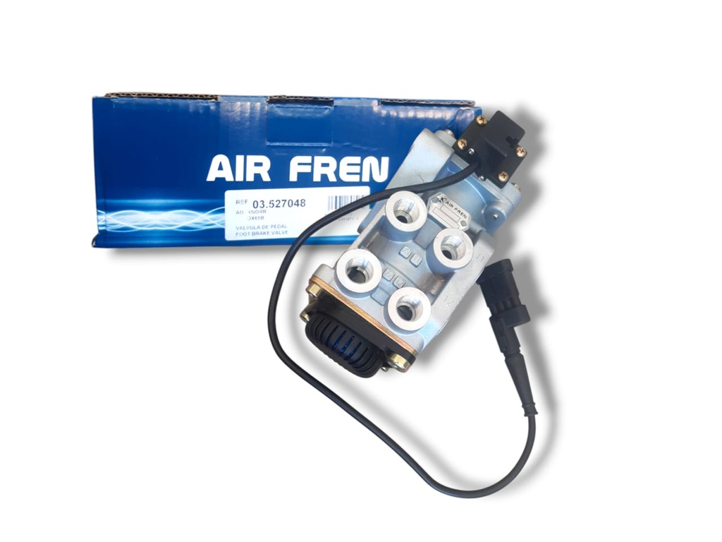 VALVULA PRINCIPAL DE FRENO DUPLEX 2 CUERPOS SENSOR 4 PINES IVECO STRALIS / TRAKKER AIR-FREN