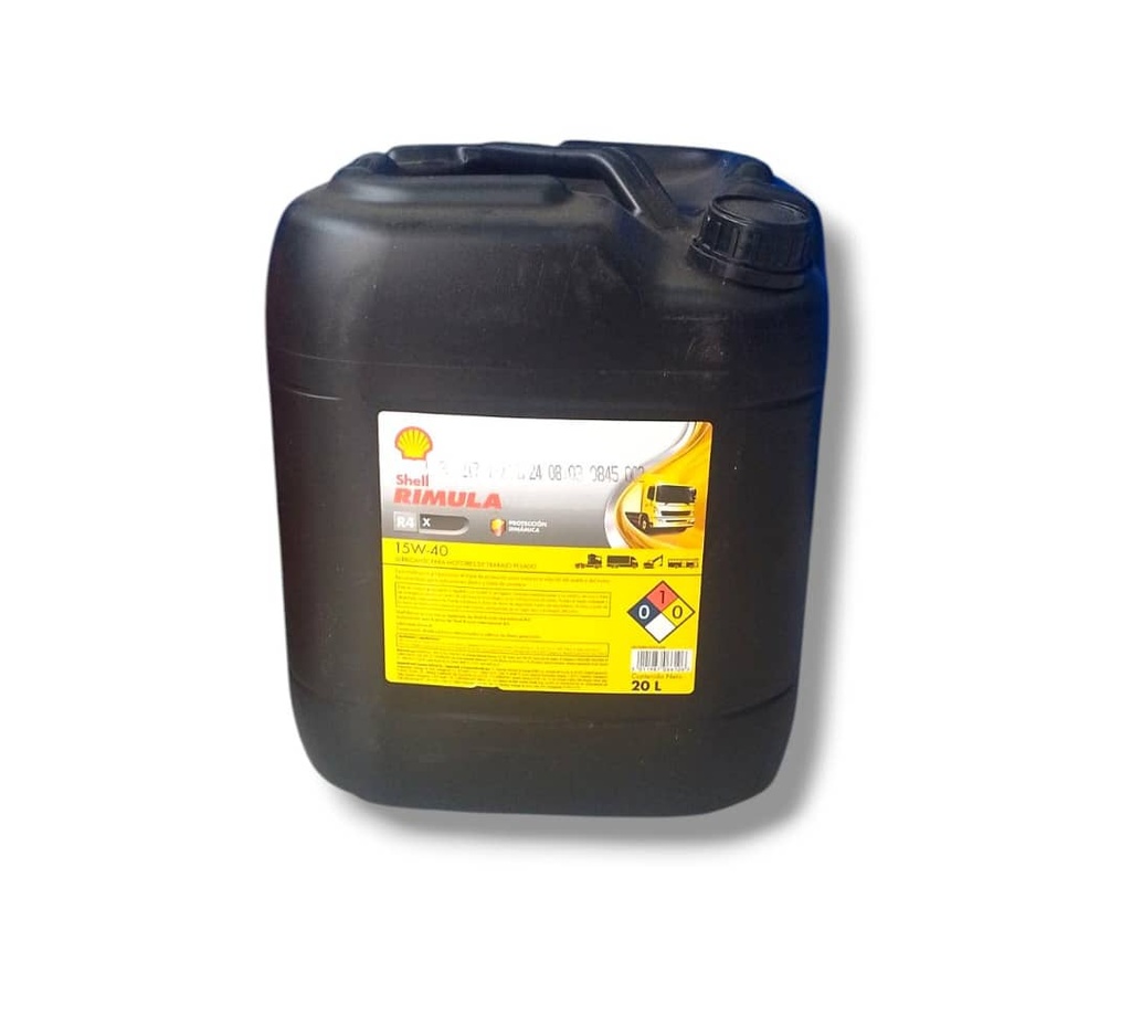 ACEITE MULTIGRADO RIMULA R4 X - 15W40 CI-4 SHELL PAILA 20Lts.