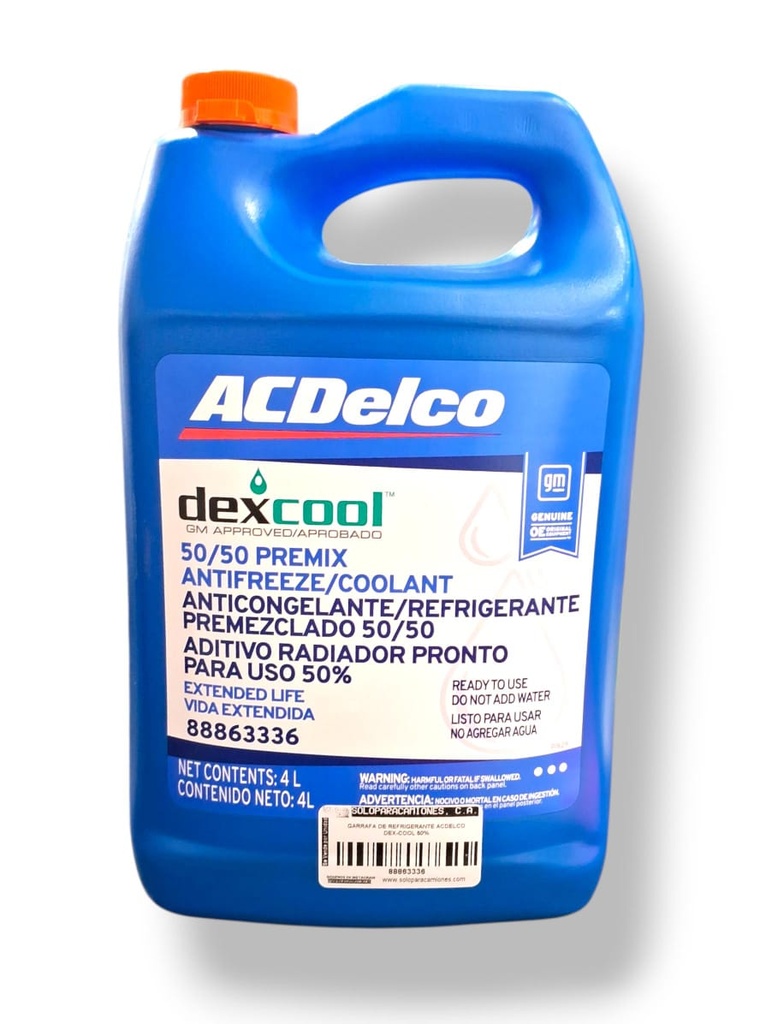 GARRAFA DE REFRIGERANTE ACDELCO DEX-COOL 50%