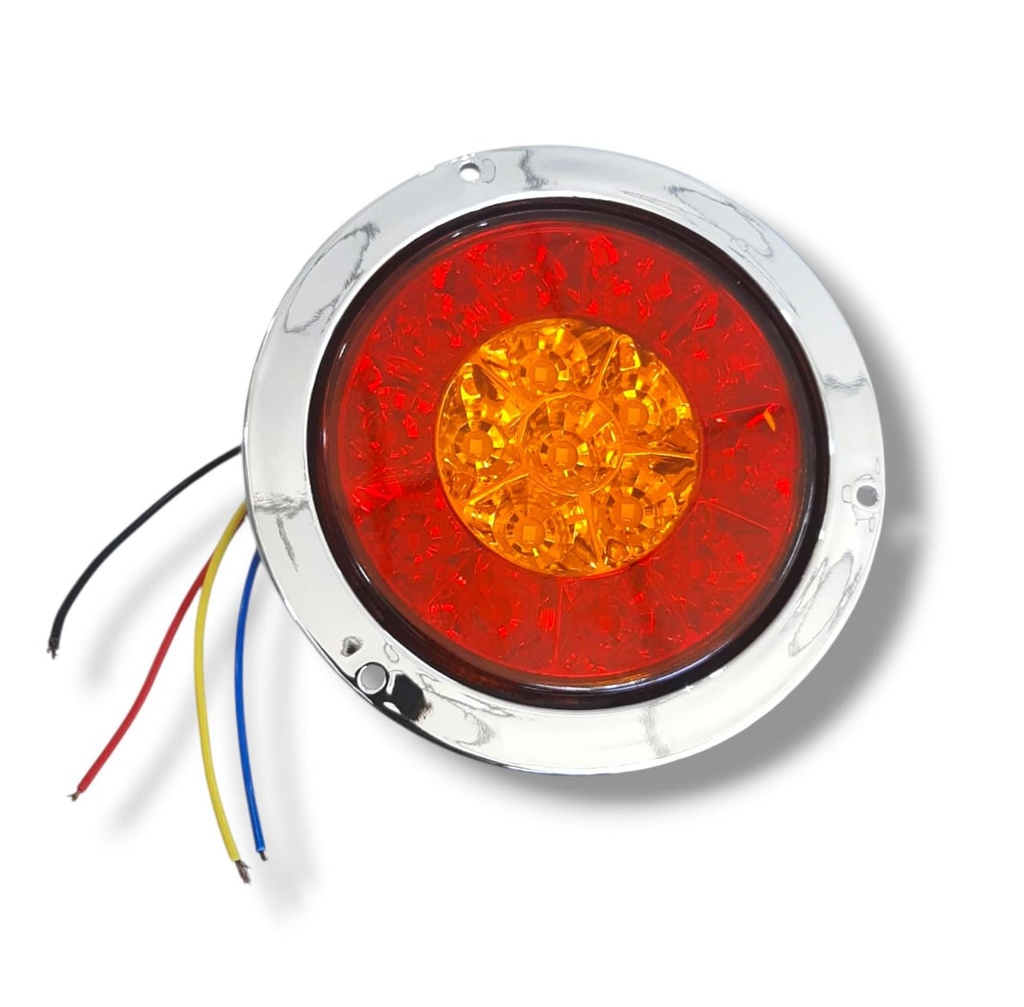 FARO REDONDO 16" LED TRASERO ROJA Y AMARILLO