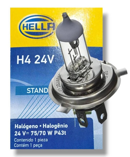 [H4P43T24V] BOMBILLO HALOGENO 75 / 70 Watts H4 24Volts. IVECO TECTOR / EUROTRAKKER
