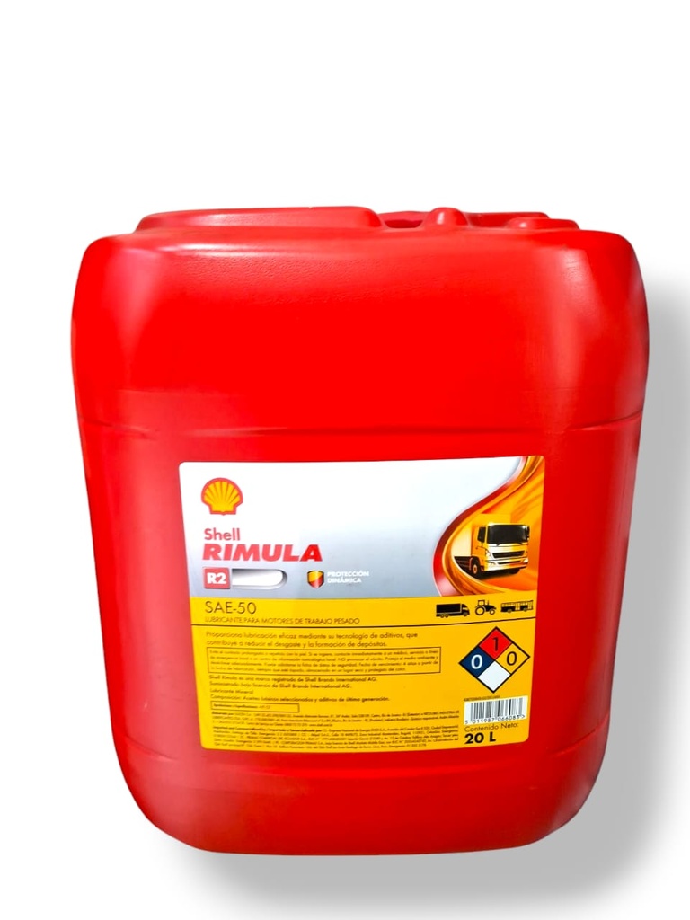 ACEITE MONOGRADO RIMULA R2 - SAE 50 SHELL PAILA 20Lts ...