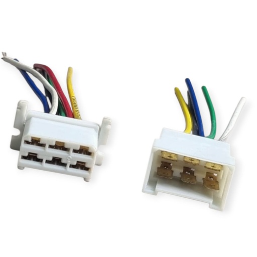 [CON-0001] CONECTOR MACHO Y HEMBRA DE 6 PINES UNIVERSAL