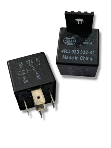 [933332421] RELE 4 POLOS 24 Volts. 20 Amps. CON SOPORTE SPDT