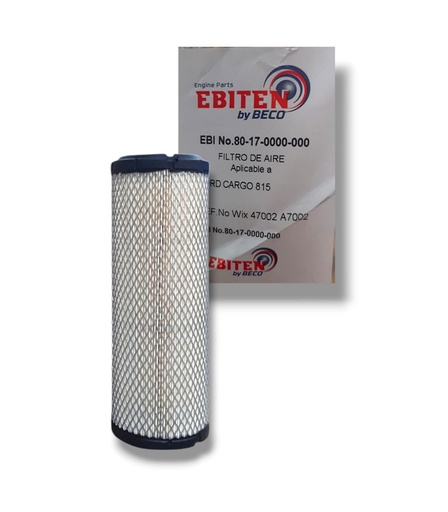 [80-17-0000-000] FILTRO DE AIRE SECUNDARIO MOTOR FORD CARGO 815